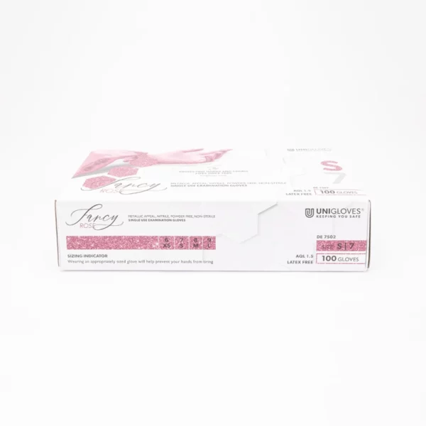 Gants Premium Nitrile Fancy Rose - 100pcs - UNIGLOVES Taille - Taille L