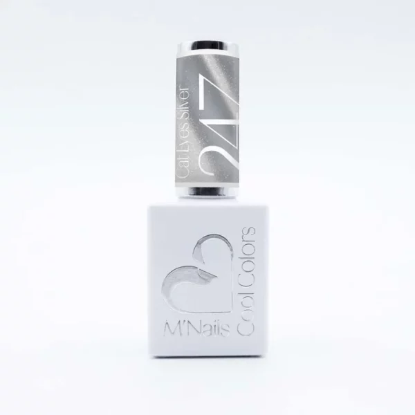 Cool Colors 247 - Glass Cat Eyes - Silver